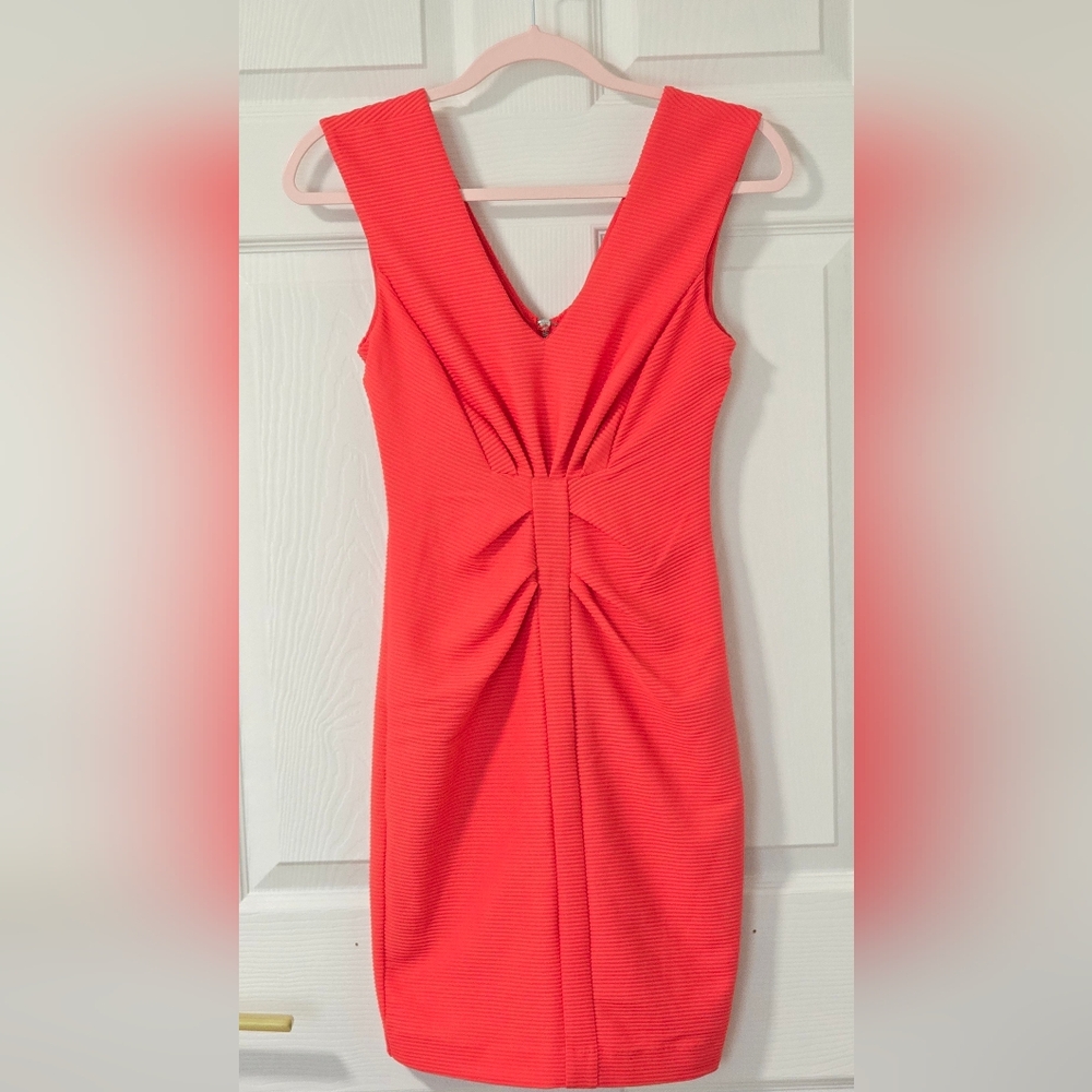 Express Coral Bodycon Dress
